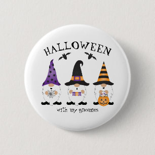 Macaron Rond 5 Cm Halloween Avec Mes Gnomes Violet Orange