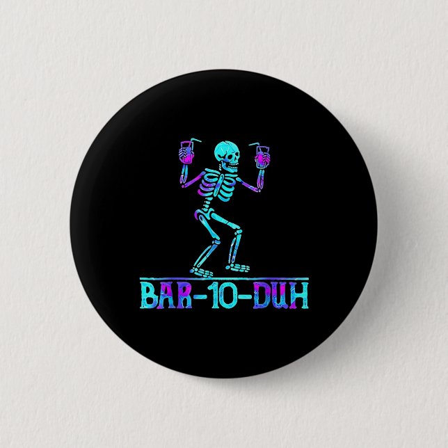 Macaron Rond 5 Cm Halloween Bar 10 Duh Skeleton Costume de boisson (Devant)