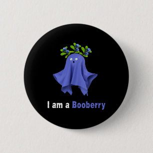 Macaron Rond 5 Cm Halloween Blueberry Costume Fantôme Funny Blueberr