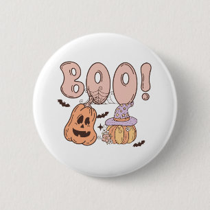 Macaron Rond 5 Cm Halloween Boo