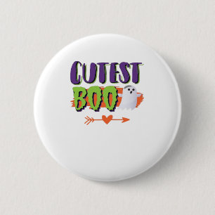 Macaron Rond 5 Cm Halloween Boo Cutest Funny Décontracté