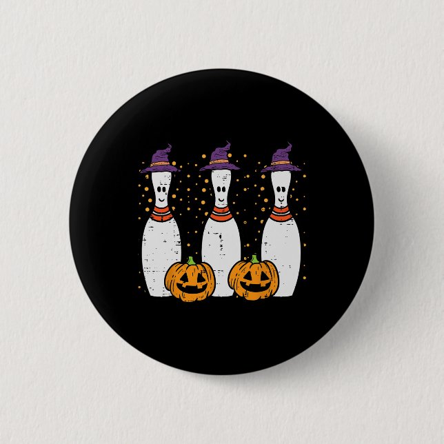 Macaron Rond 5 Cm Halloween Bowling Costume Bowler Hommes Femmes Enf (Devant)