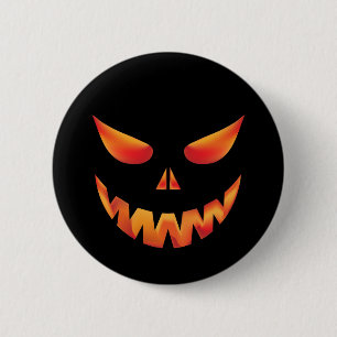 Macaron Rond 5 Cm Halloween brûler le visage de monstre