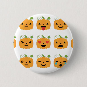 Macaron Rond 5 Cm halloween citrouille emojis