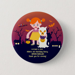 Macaron Rond 5 Cm Halloween Costume fille fête d'anniversaire