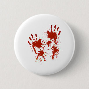 Macaron Rond 5 Cm Halloween Costume mains de sang Zombie tenue