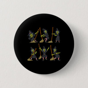 Macaron Rond 5 Cm Halloween Danser Witch Dance Challenge Garçons Fil