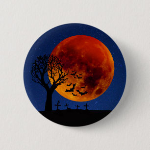 Macaron Rond 5 Cm Halloween de la lune de récolte