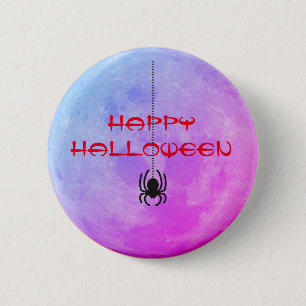 Macaron Rond 5 Cm Halloween déplaisante araignée