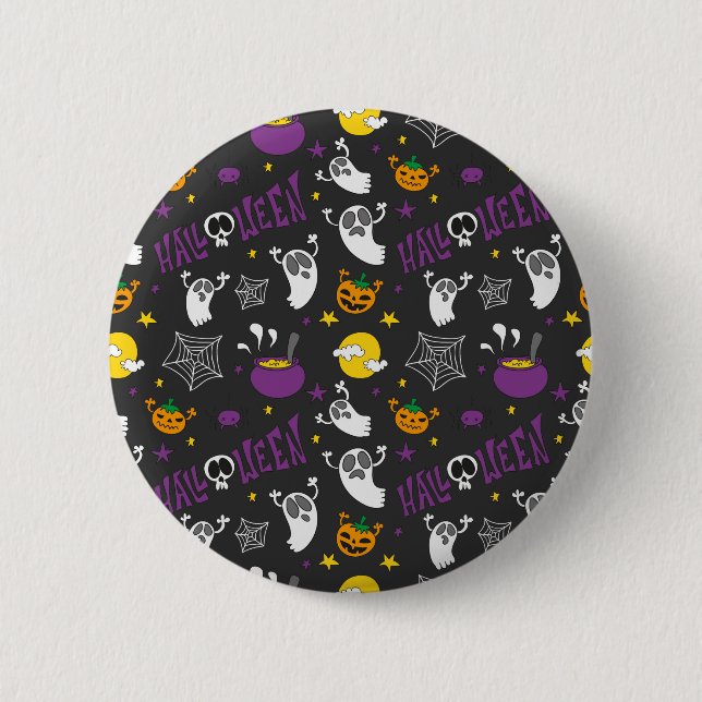 Macaron Rond 5 Cm Halloween Design 1 - Toutes les options (Devant)