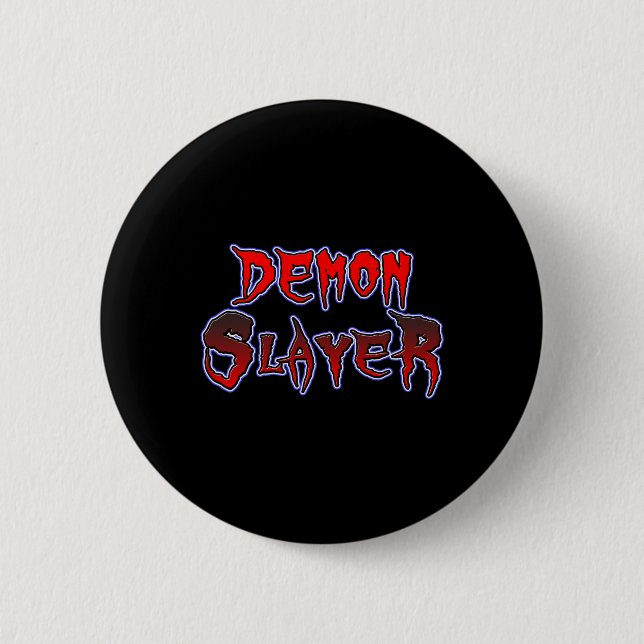 Macaron Rond 5 Cm Halloween d'horreur du diable (Devant)