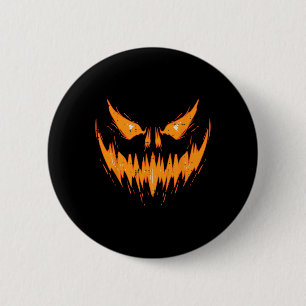 Macaron Rond 5 Cm Halloween Éffrayant Jack-o'-lantern Face Citrouill