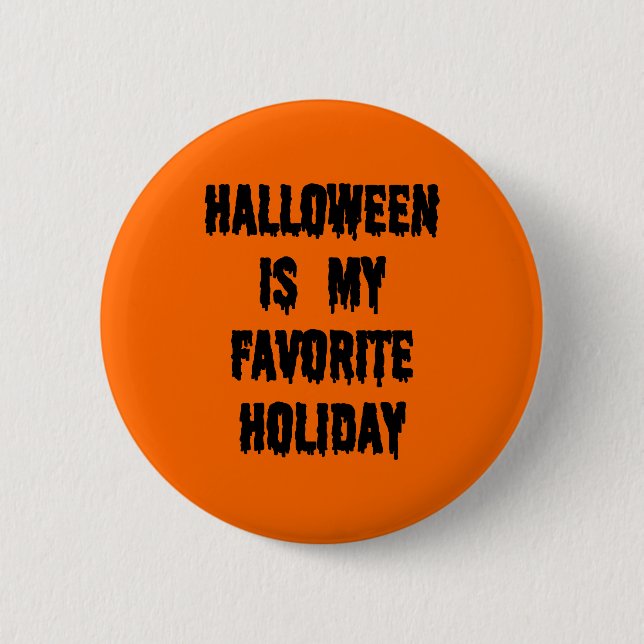 Macaron Rond 5 Cm Halloween est mon pin préféré (Devant)