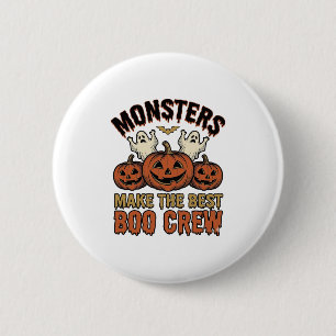 Macaron Rond 5 Cm Halloween Fantôme Citrouille Gravure Vintage Drôle