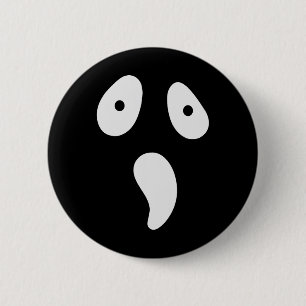 Macaron Rond 5 Cm Halloween Fantôme Silencieux Visage Costume Drôle