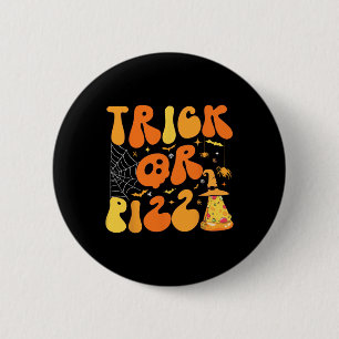 Macaron Rond 5 Cm Halloween Funny Trick Ou Pizza Scandale Ghost Deco