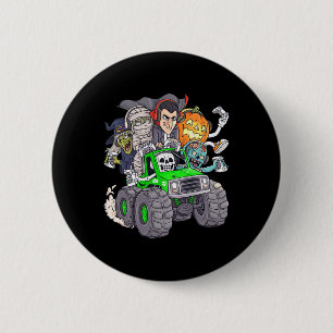 Macaron Rond 5 Cm Halloween Gamer Skeleton