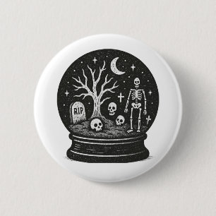 Macaron Rond 5 Cm Halloween Globe