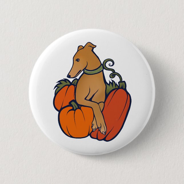 Macaron Rond 5 Cm halloween greyhound (Devant)