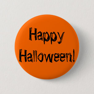 Macaron Rond 5 Cm Halloween heureux !