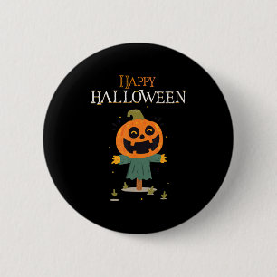 Macaron Rond 5 Cm Halloween heureux citrouille