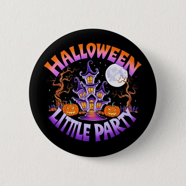 Macaron Rond 5 Cm Halloween Little Party (Devant)
