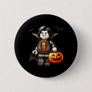 Macaron Rond 5 Cm Halloween Maître Constructeur Vampire Enfants Bâti