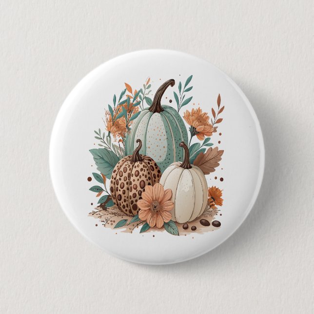 Macaron Rond 5 Cm Halloween pour enfants citrouilles (Devant)