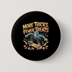 Macaron Rond 5 Cm Halloween Skateboard Traces Skeleton Candy Youth