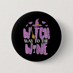 Macaron Rond 5 Cm Halloween Sorcière Chemin À Drôle Pun Costume Fête
