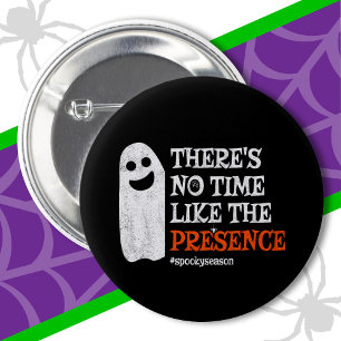Macaron Rond 5 Cm Halloween Spirit Happy Ghost Funny Halloween
