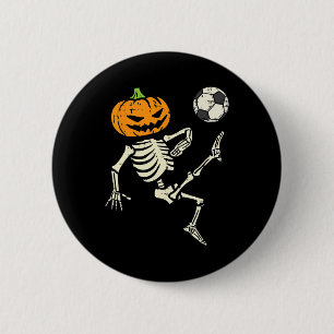 Macaron Rond 5 Cm Halloween Squelette de football Costume de footbal