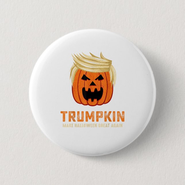 Macaron Rond 5 Cm Halloween Trumpkin Funny - Éffrayant Slogan parodi (Devant)