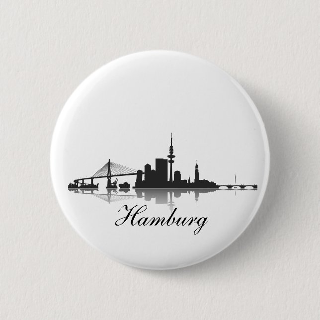Macaron Rond 5 Cm Hambourg Button / Feker / Pin (Devant)