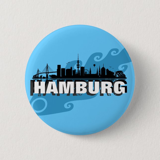 Macaron Rond 5 Cm Hambourg Button / Feker / Pin (Devant)