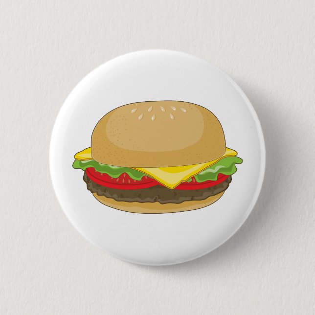 Macaron Rond 5 Cm Hamburger (Devant)