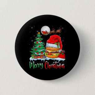 Macaron Rond 5 Cm Hamburger portant Noël Noël Noël - Joyeux Noël