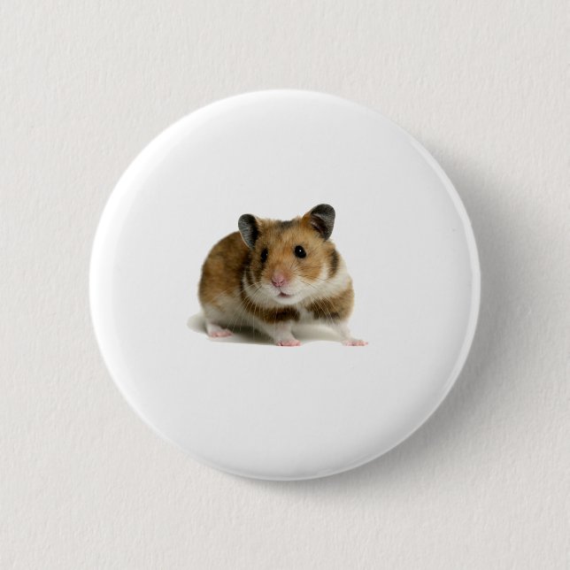 Macaron Rond 5 Cm Hamster (Devant)