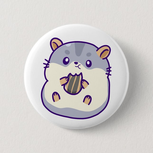 Macaron Rond 5 Cm Hamster pin (Devant)