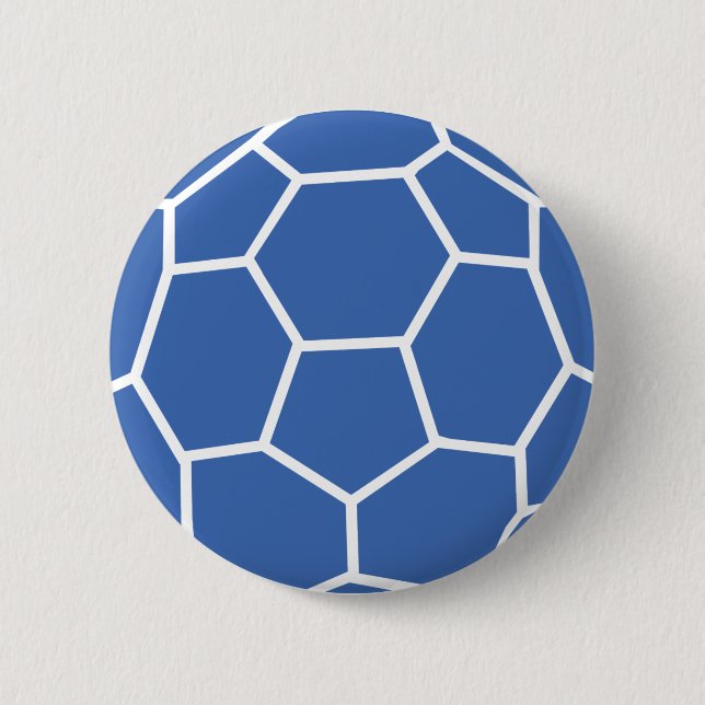 Macaron Rond 5 Cm handball bleu (Devant)