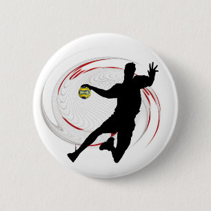 Macaron Rond 5 Cm Handball moderne design sophistiqué de joueur