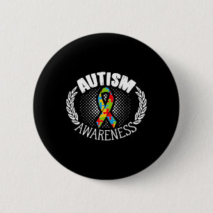Macaron Rond 5 Cm Handicap sensibilisation sur l'autisme Mois 1