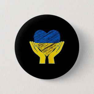 Macaron Rond 5 Cm Hands Off Ukraine Dans la manifestation ukrainienn