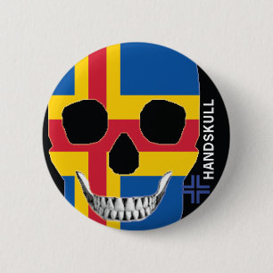 Macaron Rond 5 Cm HANDSKULL Åland - Bouton