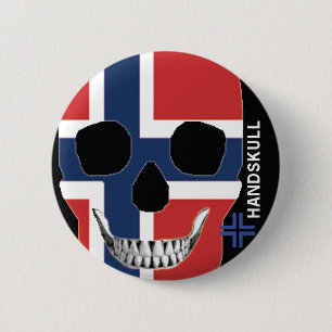 Macaron Rond 5 Cm HANDSKULL Norvège - bouton