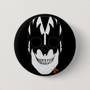 Macaron Rond 5 Cm HANDSKULL Vampire Insigne rond noir B2