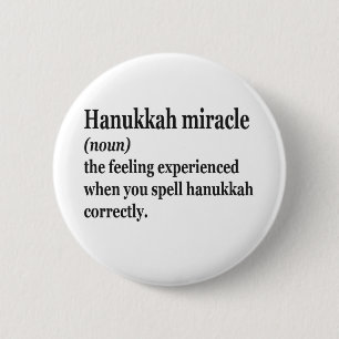 Macaron Rond 5 Cm Hanoukka Miracle Funny Chanukah Juif Définition