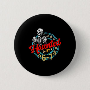 Macaron Rond 5 Cm Hanté par 67 squelettes drôles et Halloween de cit