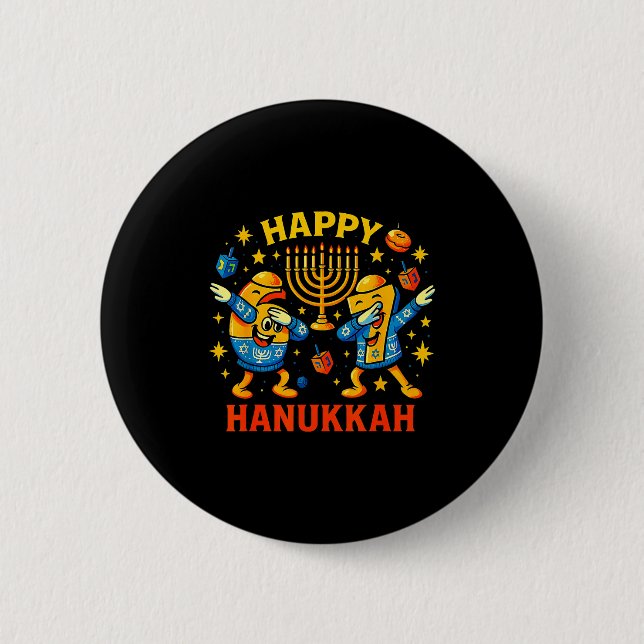 Macaron Rond 5 Cm Happy 67 Hanukkah Funny Holiday Meme Design  (Devant)