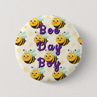 Macaron Rond 5 Cm Happy Bee Day Birthday Balloon